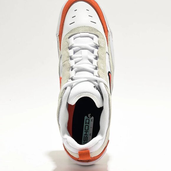 Nike Air Max Ishod Wair Mens SB Summit White & Orange Skate Shoe SZ 10 MENS NEW - Picture 11 of 14